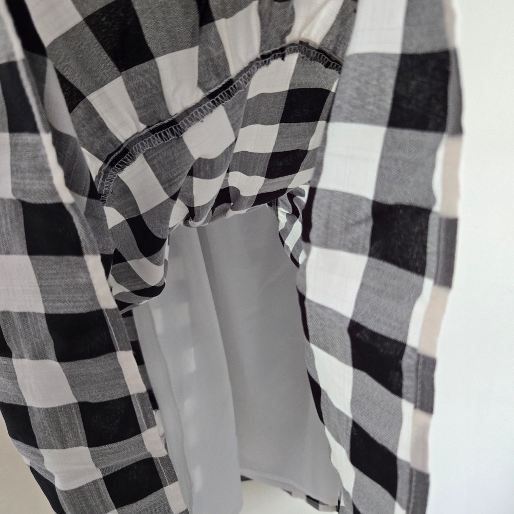 Gingham Ruffle Mini Dress - Picture 6 of 10